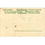 Húsvéti üdvözlet, bárányka. Dombornyomott litho / Easter greeting, lamb. Embossed litho (EK)