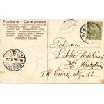 1907 Kellemes Pünkösdi ünnepeket. Dombornyomott litho / Pentecost greeting, embossed floral litho (fl...