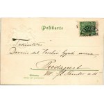 1899 (Vorläufer) Gruss aus dem Sachsenlande / Dombornyomott címer / Embossed coat of arms