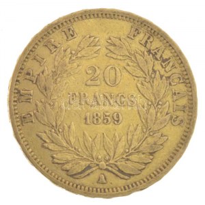 Franciaország / Második Császárság 1859A 20Fr Au III. Napóleon (6,35g/0.900) T:VF France ...