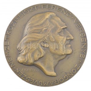 Reményi József (1887-1977) 1933. Zongoraművészek Nemzetközi Liszt Ferenc Versenye / Budapest 1933 bronz emlékérem ...