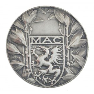 ~1920-1930. MAC - Magyar Athletikai Club 1875 jelzett Ag sport emlékérem (20,35g/0.800/37mm) T:AU / Hungary ~1920...