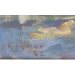 Göllner Miklós (1902-1977): Szentendre. Olaj, vászon, jelezve balra lent. Dekoratív fakeretben. 60x80 cm ...
