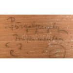 Pörge Gergely (1858-1930): Duna mentén. Olaj, falemez. Jelezve jobbra lent. Hátoldalán autográf felirattal. Dekoratív...