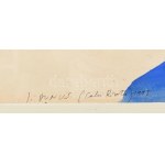 Bunus, Ioan (1952-): Hordók, 1995. Akvarell, papír. Jelezve középen lent. Üvegezett fakeretben. 64×85 cm. / Bunus...