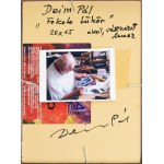 Deim Pál (1932-2016): Fekete tükör. Akril, vásznazott lemez, jelezve balra lent. Hátoldalán autográf felirattal...