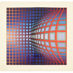 Vasarely Victor (1908-1997): KEZDI-VEGA. Heliogravűr, papír. Neuchatel, Éditions du Griffon kiadása...