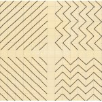 Lantos Ferenc (1929-2014): Geometrikus kompozíció, 1970-es évek. Tus, papír. Hátoldalán hagyatéki pecséttel. 18,5x18...
