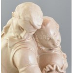 Jelzés nélkül: Táncolók. Mázas kerámia, kis tűz és mázrepedés. m: 42 cm