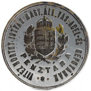 Pecsétnyomó (,,VITÉZ HORTHY ISTVÁN MAGY. ÁLL. VAS,-ACÉL-ÉS GÉPGYÁRAK; PÉNZTÁRAK) 12 cm ...