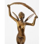 1981 olasz sport trófea. Bronz, márvány talapzaton, talapzaton tábla: V RTOFEO CORRADO CAGLI Luglio 1981...