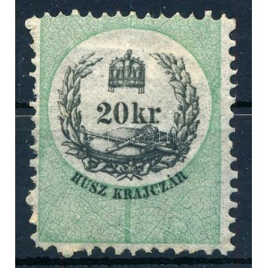 1869 20kr okmánybélyeg
