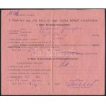 1918 Pécs, Utalvány egy pár kész, uj vagy ócska lábbeli vásárlására, 1918. XI. 4.