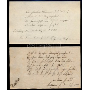 cca 1835-1837 Sopron/Ödenburg, Der Freundschaft Gewidmet von I. S. Barátság emléklapok...