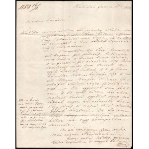 1853 Deák Ferenc (1803-1876) államférfi, miniszter autográf levele Kehidai birtokáról Bécsbe. A címzett Kis(s...