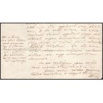 1853 Deák Ferenc (1803-1876) államférfi, miniszter autográf levele Kehidai birtokáról Bécsbe. A címzett Kis(s...