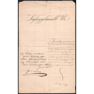 1867 Ferenc József császár és király és Báró Eötvös József (1813-1871) jogász, író, vallás- és közoktatásügyi miniszter...