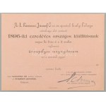 1896 Milleniumi kiállítással kapcsolatos gyűjtemény. Benne: 1896 Ezredéves Országos Kiállítás fényképes bérletjegye...