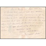 cca 1900 Szomory Dezső (1869-1944) író, újságíró, színműíró autográf levele irodalmi témákról...