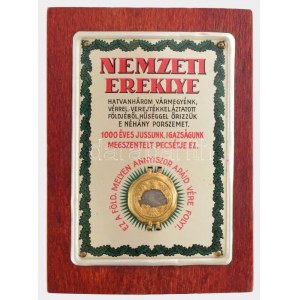 cca 1920-1930 Nemzeti Ereklye, Ércbulla, irredenta emléktárgy Nagy...