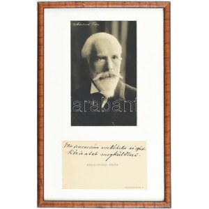 1922 Mihalovich Ödön (1842-1929), a Zeneakadémia igazgatójának öt magát ábrázoló autográf fotólapja...