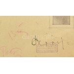 1938 A budapesti Eucharisztikus Kongresszus oltáremelvény terve, 1:100, kartonon, hajtva...