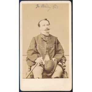 Rádai gróf Ráday Gedeon (1806-1873) Nógrád vármegye főispánja, a Nemzeti Színház főintendánsa, keményhátú fotó, 10...