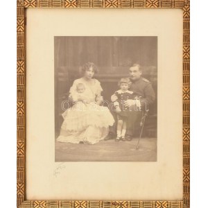 1914 gróf Üchtritz Amédé Antal és felesége báró Bánhidy Stefánia írónő Fotó mérete 17x14 cm...