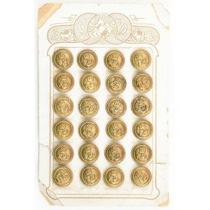 cca 1914 M. Kir. Folyamőrség 24 db gombja, eredeti csomagolásban. / Hungarian Royal River Guard, 24 pc...