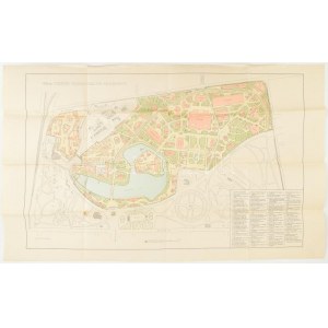 1896 Az Ezredéves kiállítás helyszínrajza térkép 86x53 cm Hajtva