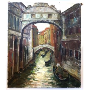 Maria Voslinskaia (1912-2000), Venice, Bridge of Sighs, circa 1968.