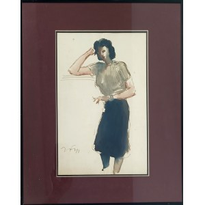 Jerzy Faczynski (1917-1994), Untitled (Standing Woman), 1941