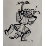 Taniec Korea Mieczysław Jurgielewicz [rysunek / tusz, gwasz / lata 60]