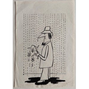 [bez tytułu] Eryk Lipiński [rysunek / projekt ilustracji do czasopisma Nowiny Literackie]
