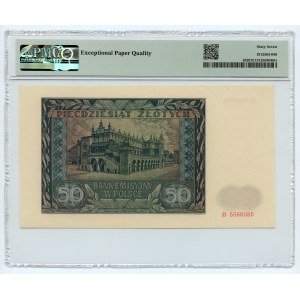 50 złotych 1941 - seria B - PMG 67 EPQ - 2ga max nota