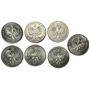 10 gold 1932 - POLONIA set of 7 coins