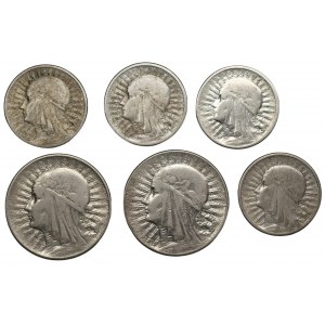 2 and 5 gold (1934-1934) - Polonia - set of 6 pieces