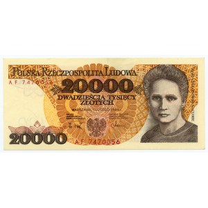 20 000 zlotých 1989 - série AF