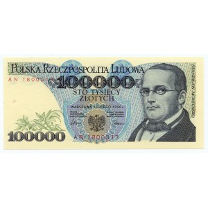 100.000 PLN 1990 - Serie AN