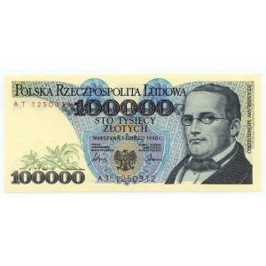 100.000 złotych 1990 - seria AT