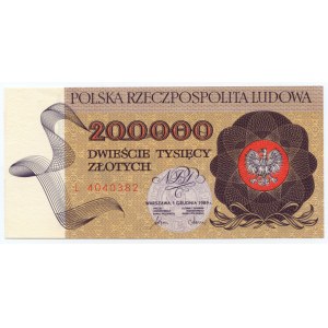 200.000 złotych 1989 - seria L