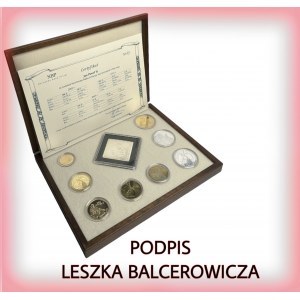 Jan Paweł II na polskich monetach (2002-2005) - zestaw nr 03 z podpisem ówczesnego prezesa NBP Leszka Balcerowicza