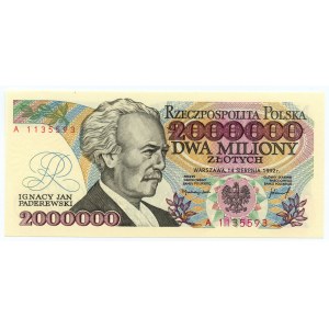2.000.000 Zloty 1992 - Serie A - mit Verfassungsfehler...y