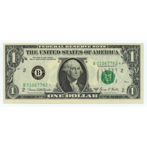 USA - 1 USD 1969 B - Séria B01067762* náhrada