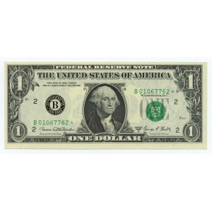USA - 1 dolar 1969 B - seria B01067762* zastępcza