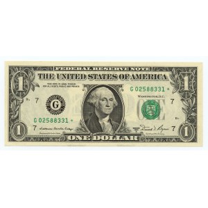 USA - $1 1981 B - Séria G02588331* náhrada