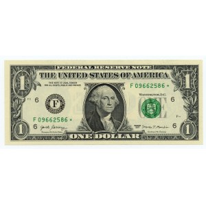 USA - 1 dolar 2017 B - seria F09662589* zastępcza