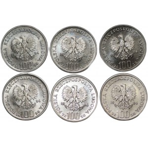 100 zloty 1984 - Wincenty Witos - set of 6 pieces