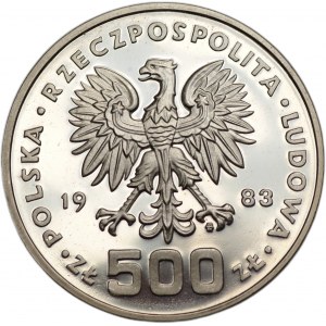 500 Gold 1983 - XIV. Olympische Winterspiele Sarajevo 1984 - PRÓBA Ag 750