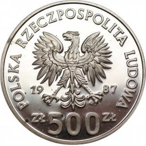 500 złotych 1987 - XV Zimowe Igrzyska Olimpijskie